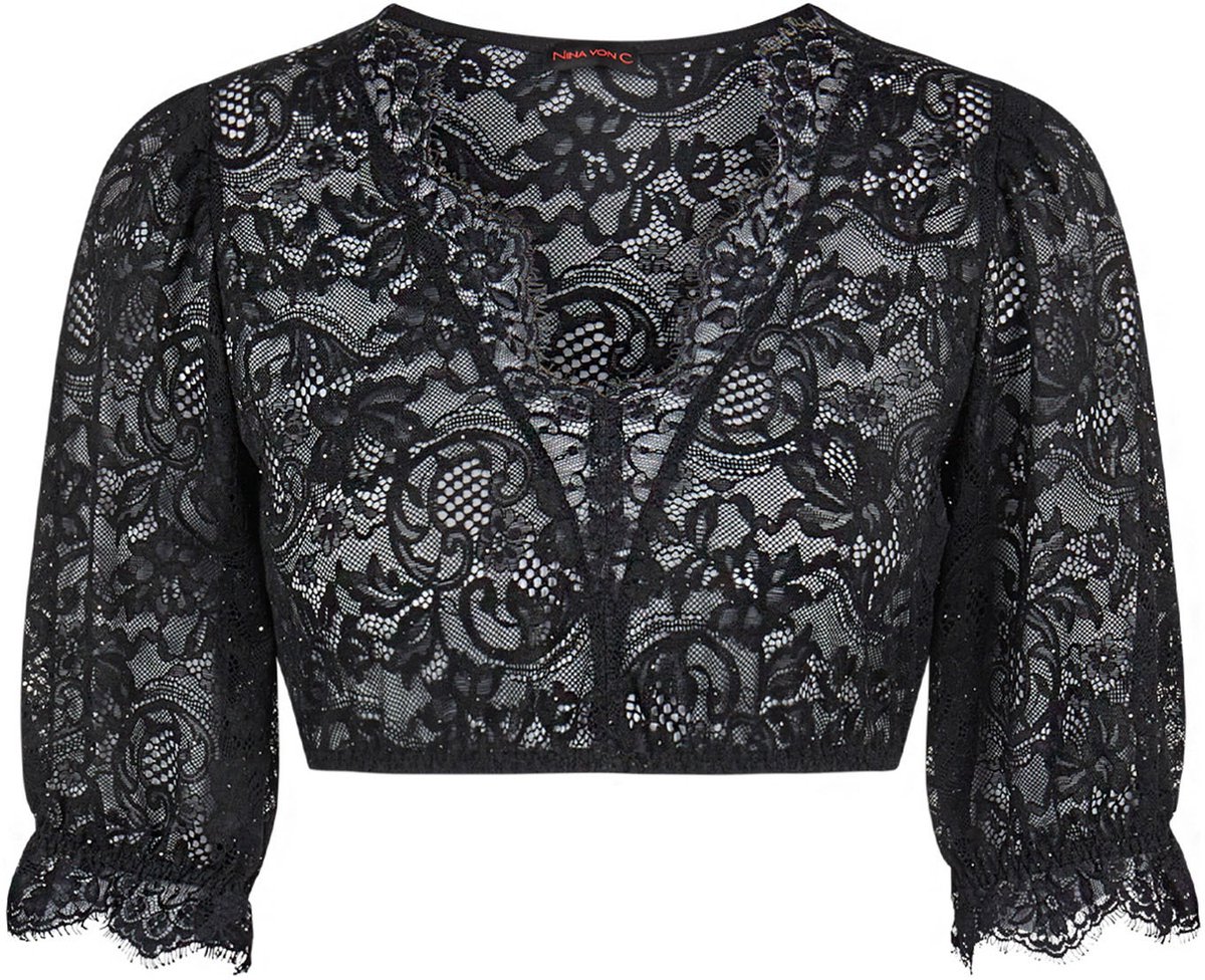 Dirndl blouse, halflange mouwen