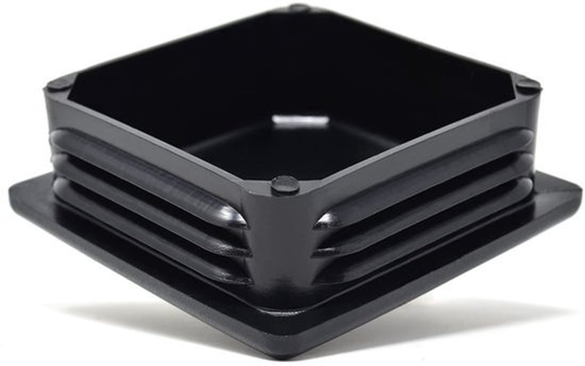 4x Vierkante Buisstoppen - Lamellenstoppen 70x70 mm - Voor Binnenmaat 62-66 mm