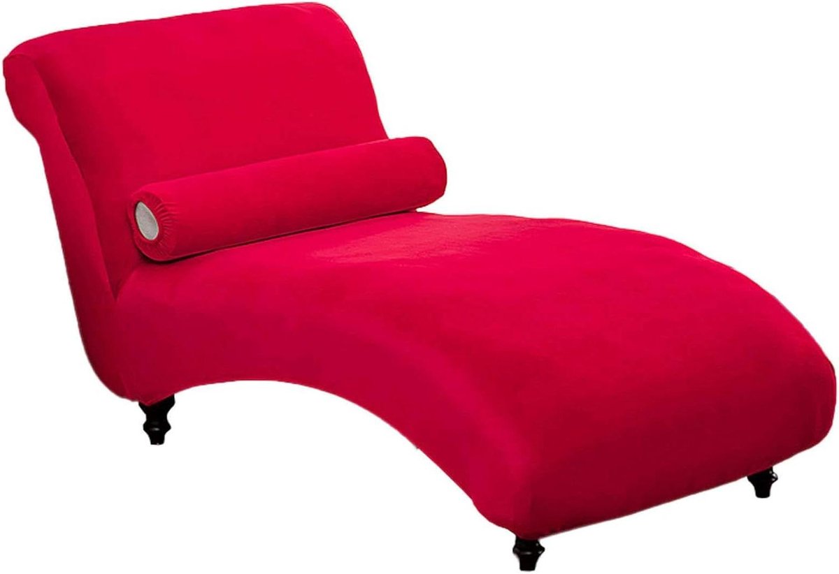 Loungebank Hoes - Chaise Cover - Meubels Beschermen - Fluweelzachte Stof - 120-160 cm Lengte - Rosso