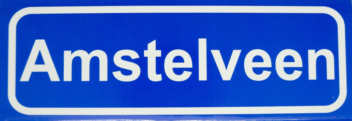 Souv© - magneet plaatsnaambord Amstelveen