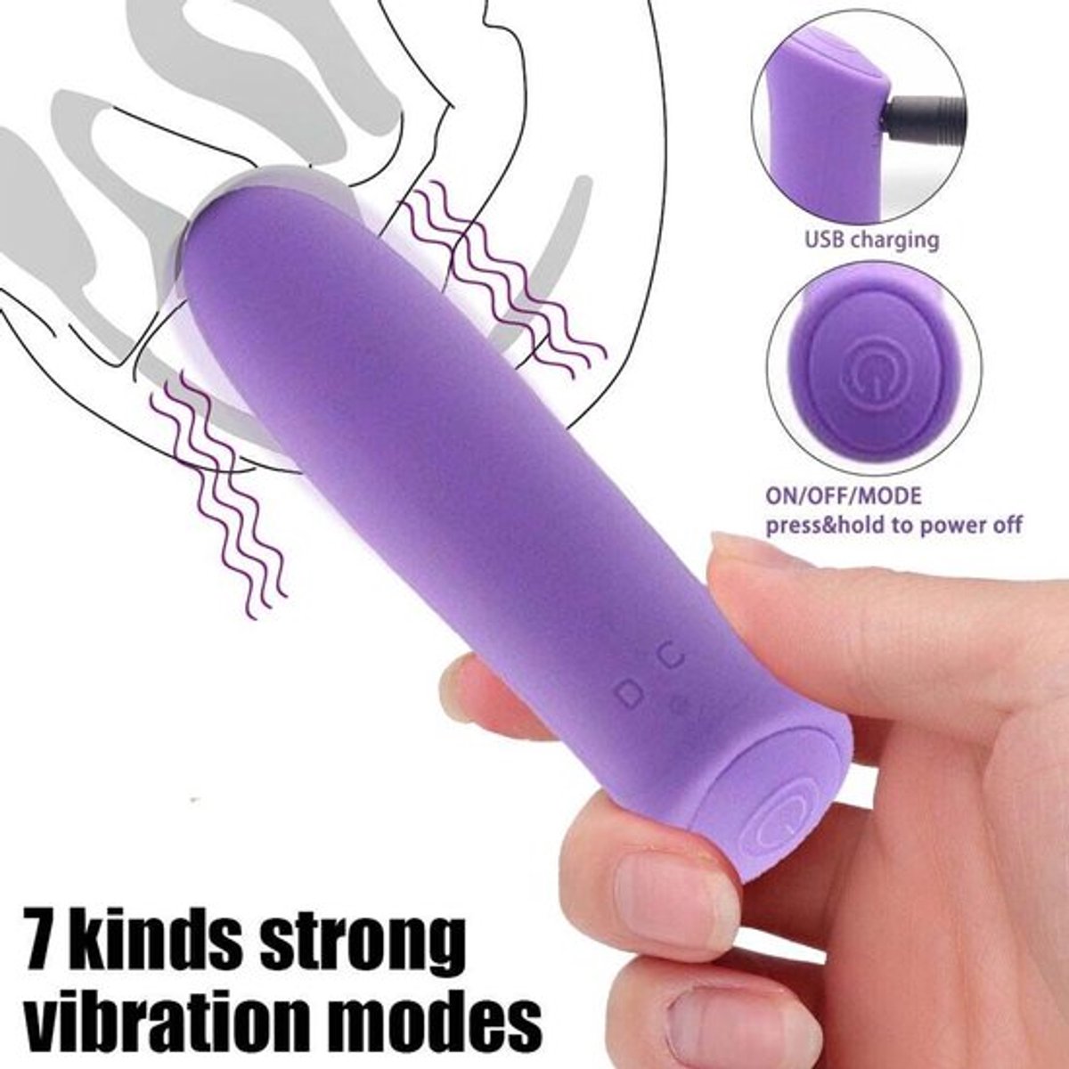 Clit-Vibe-Dildo-G-spot-Oplaadbare-Koppel-Bullet-Vibrator-Speelgoed-voor-Vrouwen