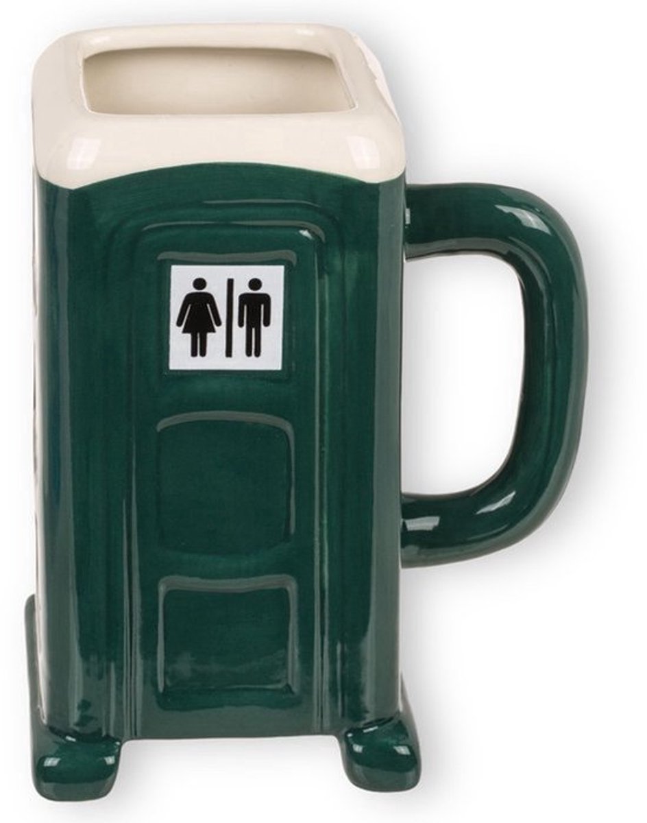 MIJOMA Porta Potty Mok - Humoristische Ontwerp - Keramiek Dolomiet - 330 ml - 2 Kleuren