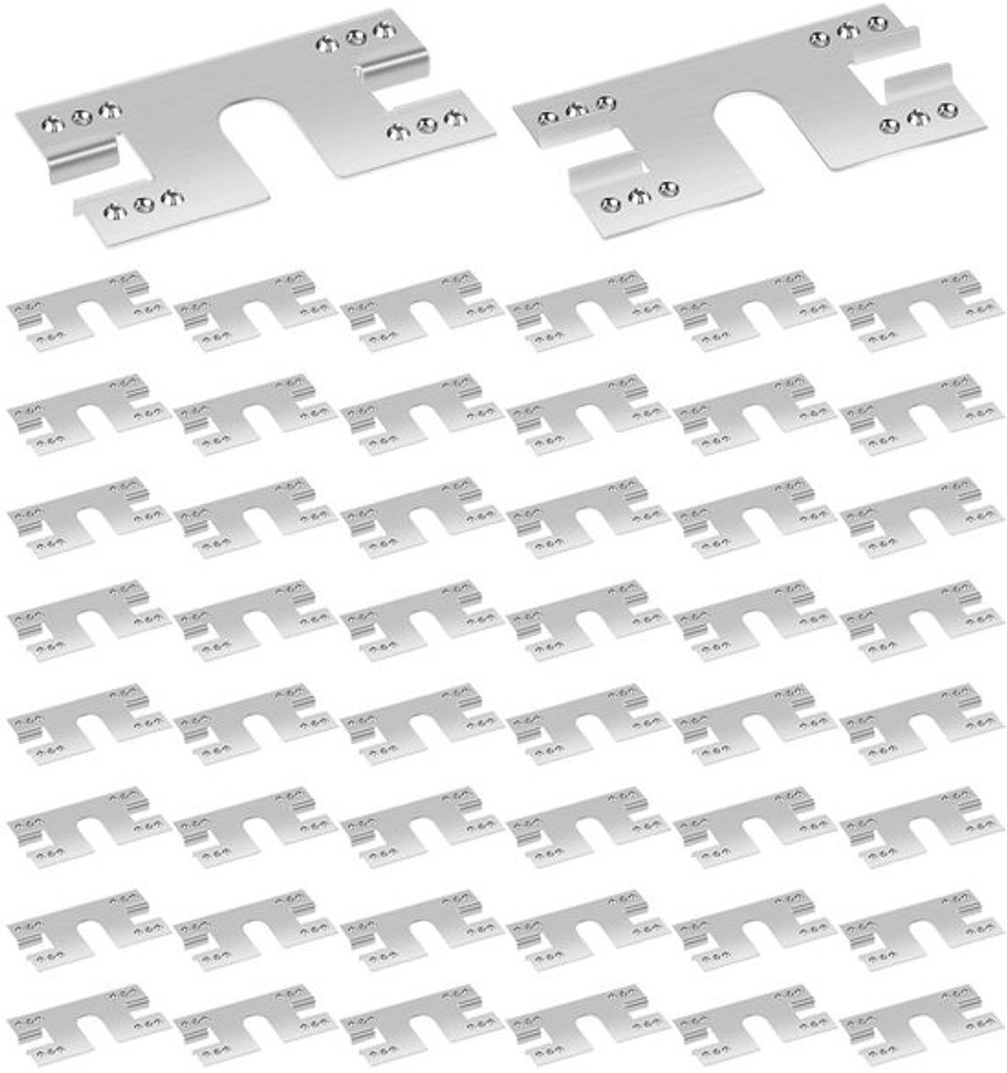 50 stuks fotovoltaïsche zonnepanelen 28 x 50 mm grondplaten voor zonnepanelen geschikt voor fotovoltaïsche systemen voor campers en boten