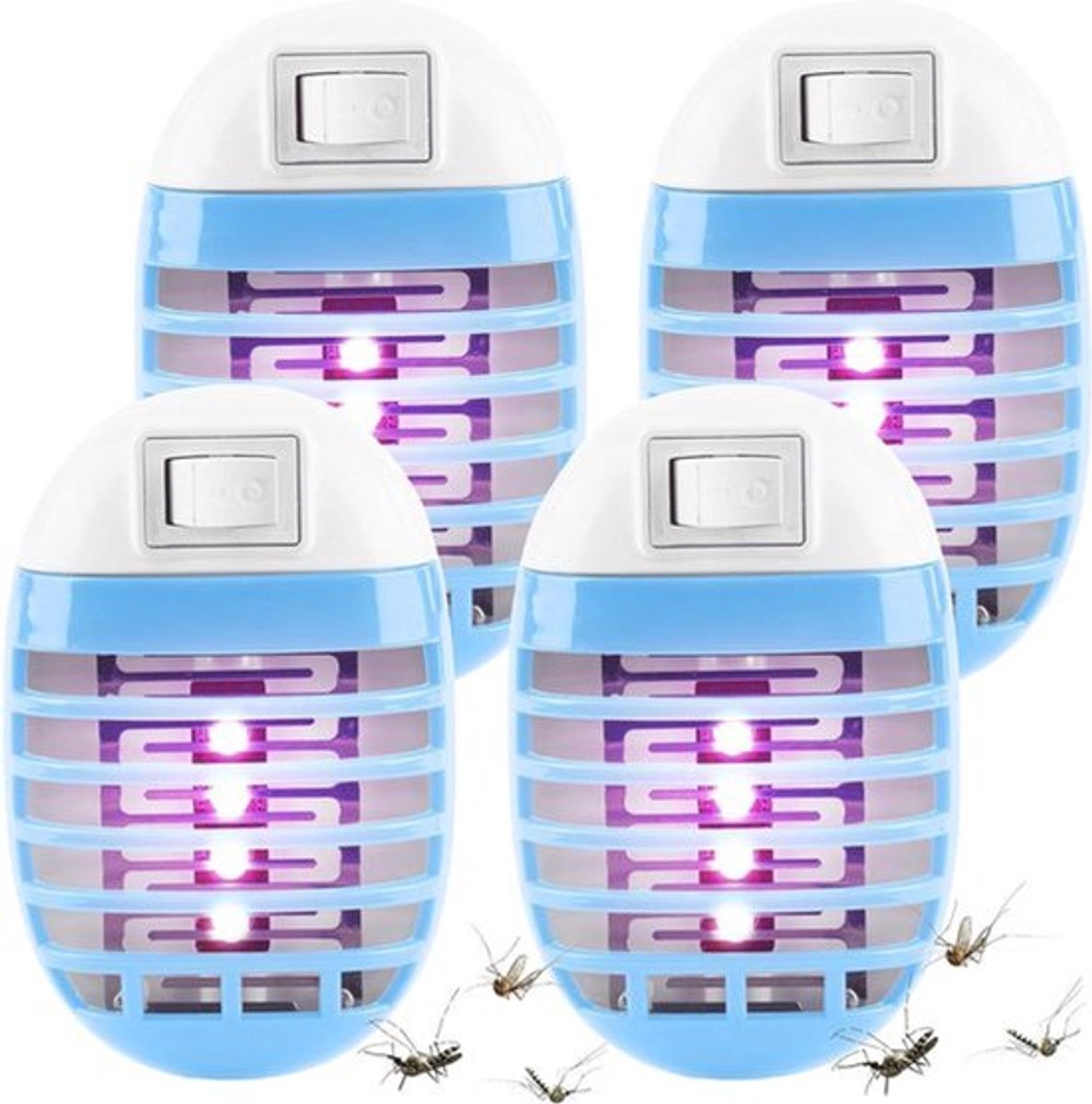 Muggenlamp Insectenverdelger Elektrisch - Geen Giftige Muggenverdelger Lamp voor Binnen - Slaapkamer, Keuken, Kantoor - Lichtblauw