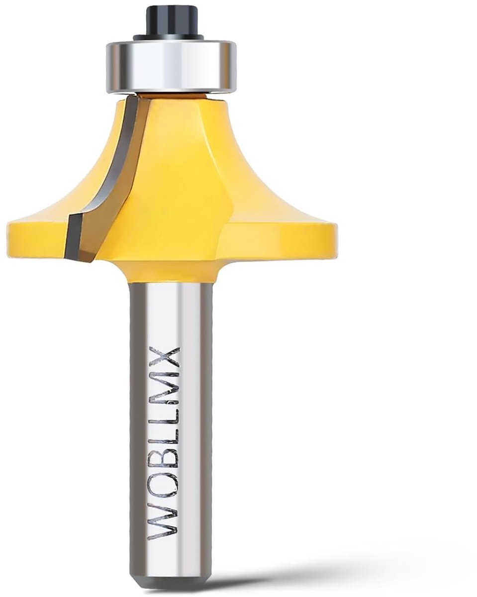 SnelShoppen - Round Cutter 8mm Shank Ronde Frees met 8mm Radius en Kogellagers, Houtbewerking, DIY, Tungsten Staal, Scherp en Duurzaam