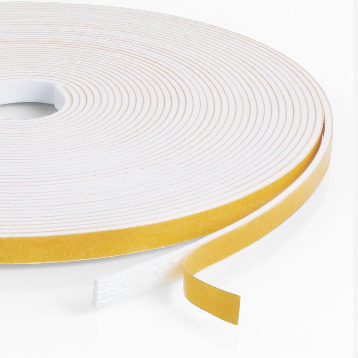 SnelShoppen - Zelfklevende Schuim Tape voor Deuren en Ramen 6 mm x 1.5 mm, Geluidsisolatie, Warmte-isolatie, 10 m Wit, Duurzaam en Weerbestendig