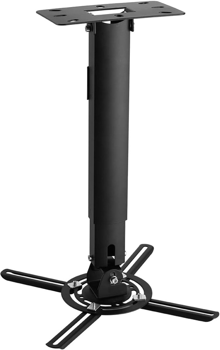 SnelShoppen - Universele Projector Beugel - Plafond- en Wandmontage - Verstelbaar en Tiltable - Geschikt voor LCD/DLP Projectors tot 13.6 kg - Zwart P
