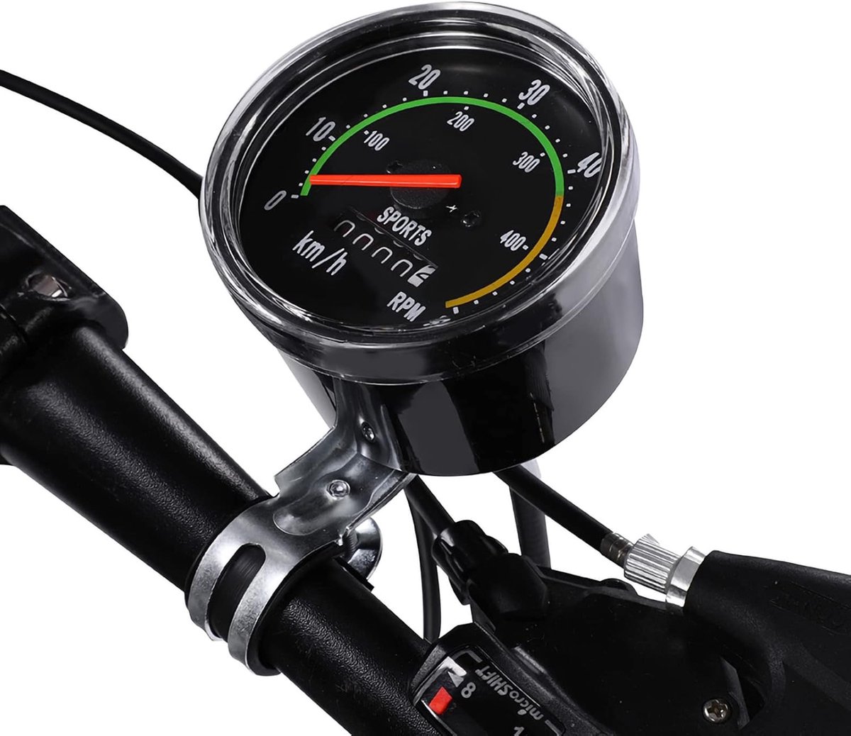 SnelShoppen - EasyToinstall Mechanische Fietscomputer voor Fietsers, Nauwkeurige Snelheidsmeter, Stevige Aluminium Legering, Eenvoudige Installatie vo