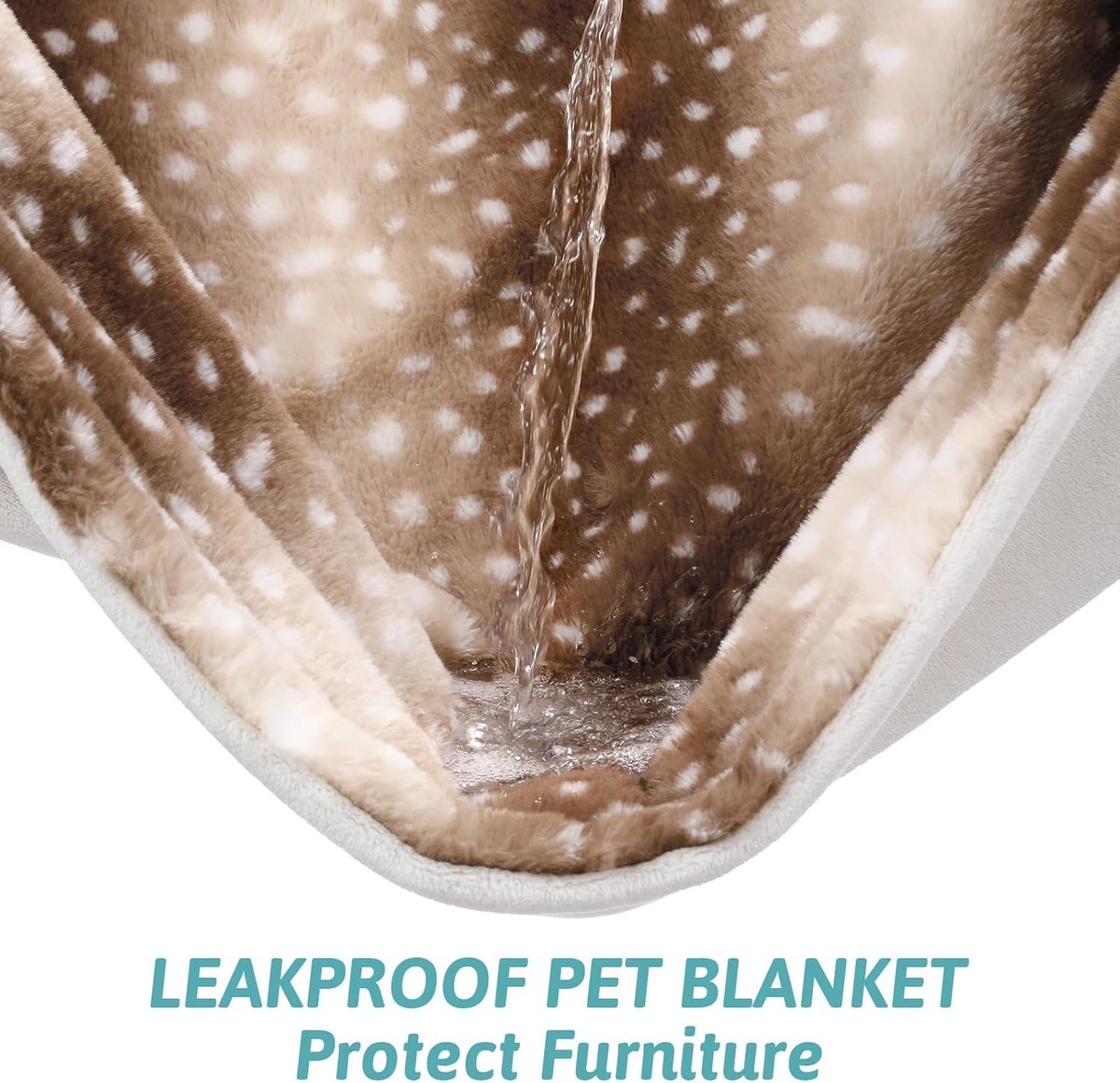 SnelShoppen - Waterproof Huisdier Dekentje - Zachte Faux Bont Plaid voor Bank, Bed, Couch - Vloeistofdicht Dekbed voor Grote Hond of Kat - Omkeerbaar