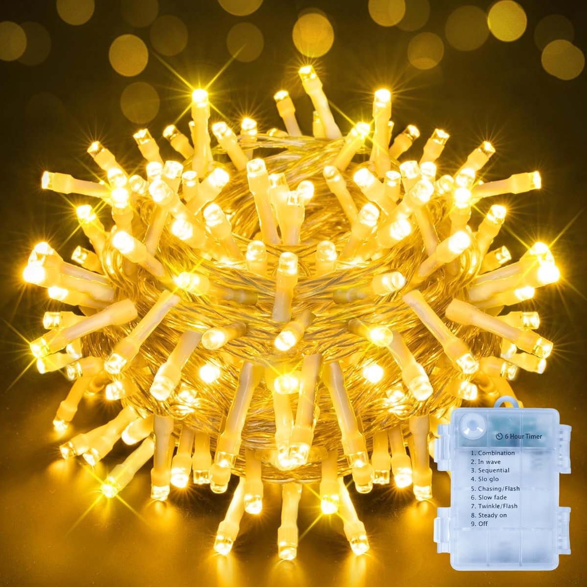 SnelShoppen - Outdoor Sfeerverlichting 15m 150 LED Waterdichte Warm Witte Fairy Lights voor Tuin, Balkon, Camping, Feest en Kamers