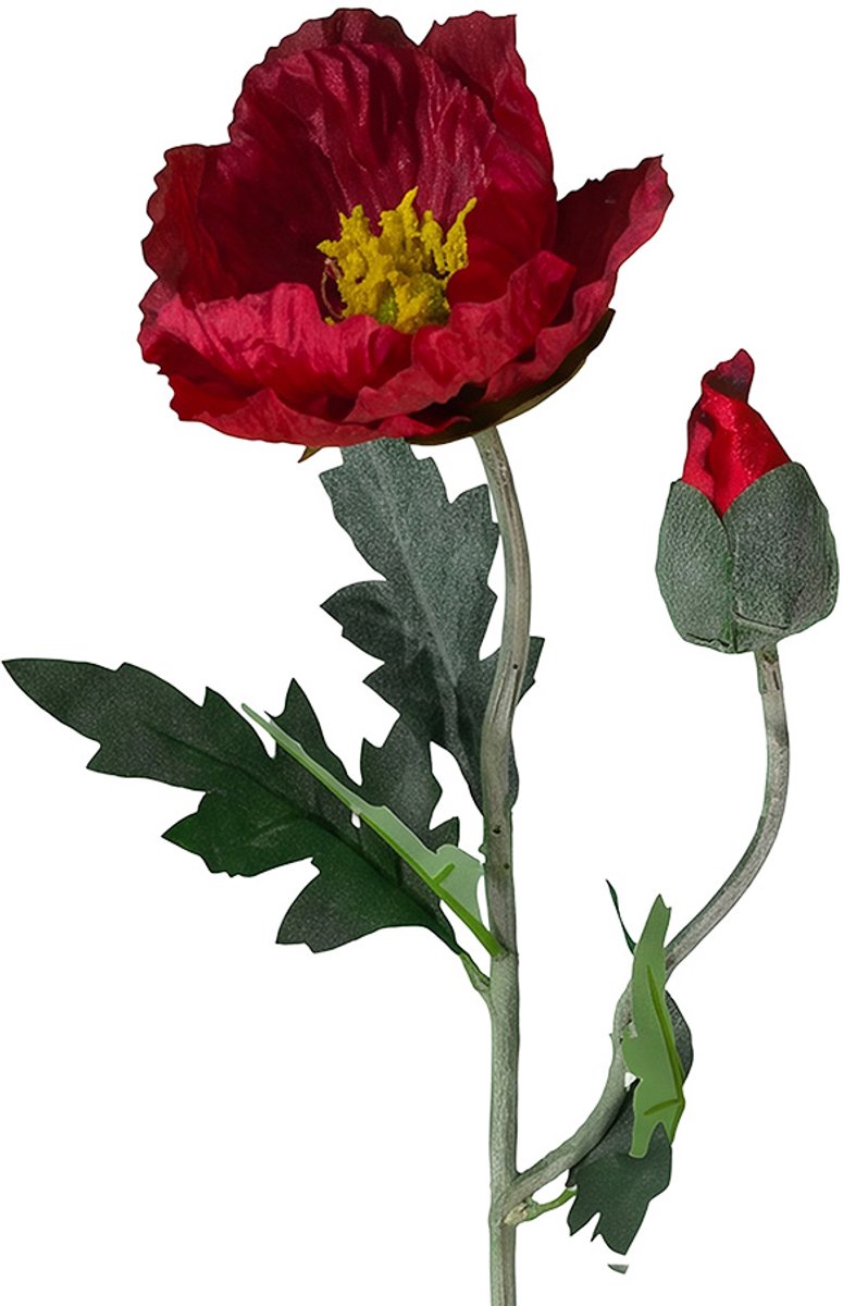 Clayre & Eef Kunstbloem Rood Kunststof