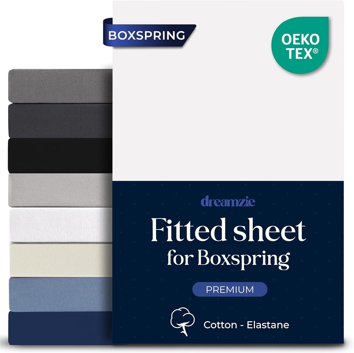 SnelShoppen - Fitted Sheet 160x200cm - Premium Comfort Stretch Katoen - 40cm Diepe Hoek voor Dikke of Boxspring Matrassen - Oeko-Tex Gecertificeerd -