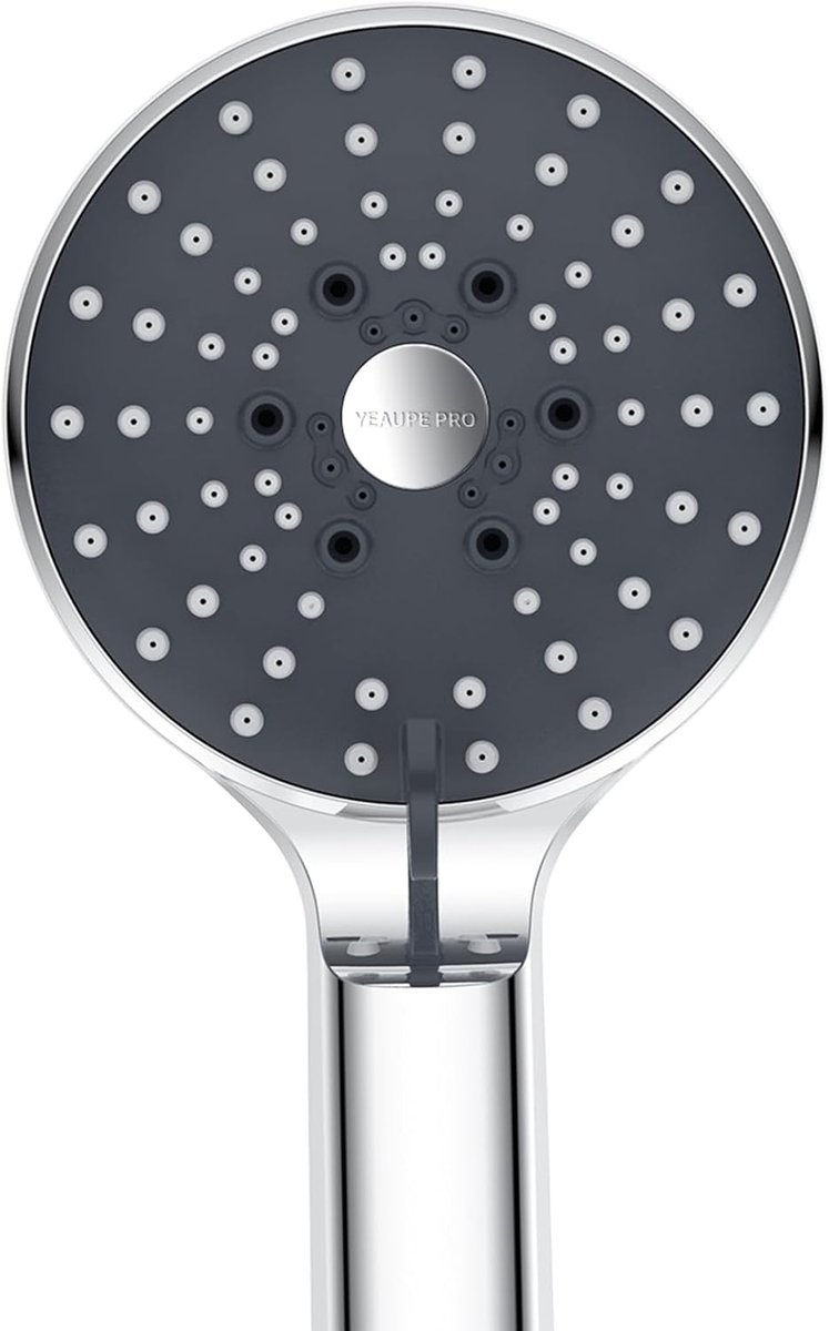 SnelShoppen - High Pressure Douchestraal met 6 Spray Modi, Anti-Limescal Handdouche, Eenvoudige Installatie, Economische Douchekop voor Hard Water, Ch