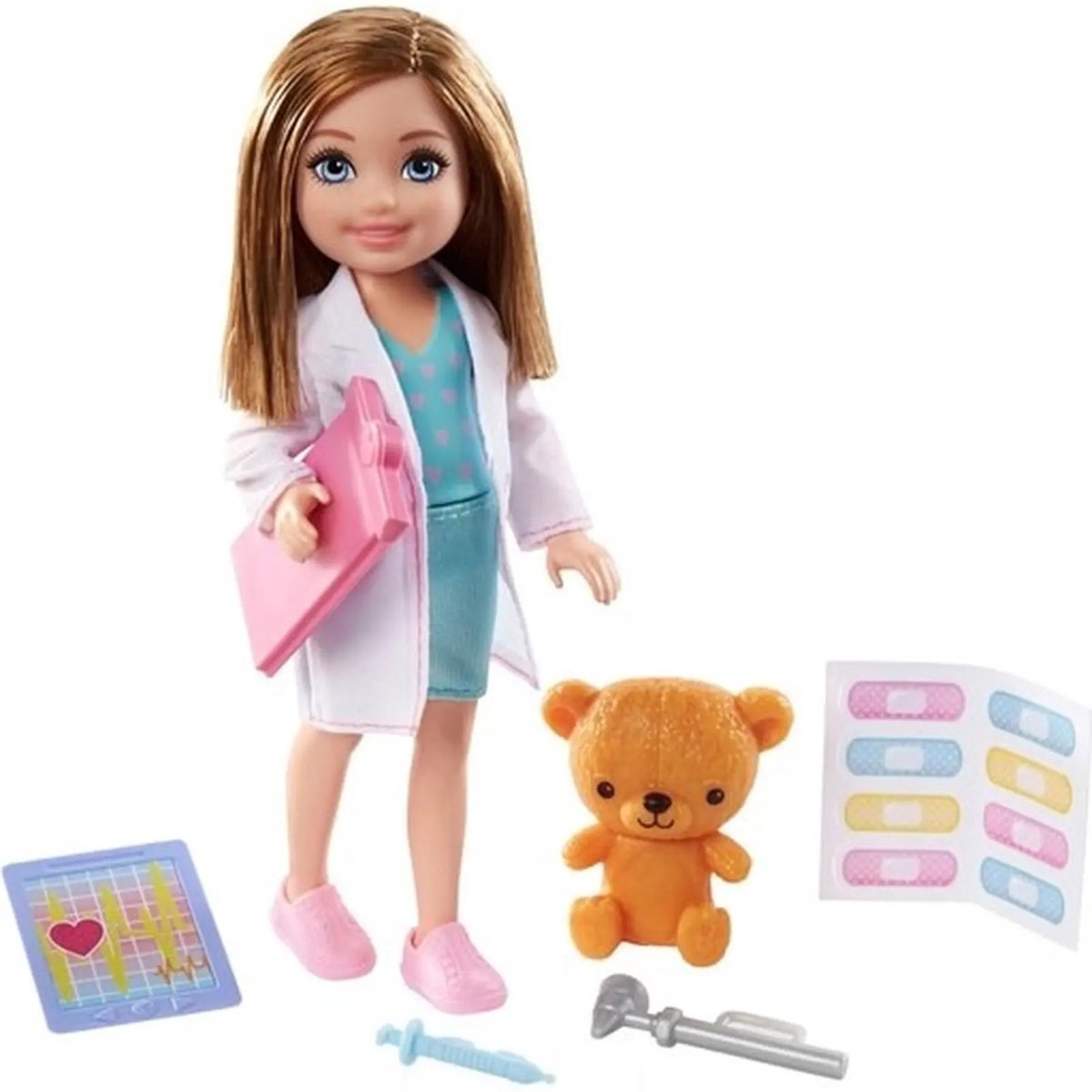 Barbie Chelsea Can Be Dokter pop - 15 cm groot