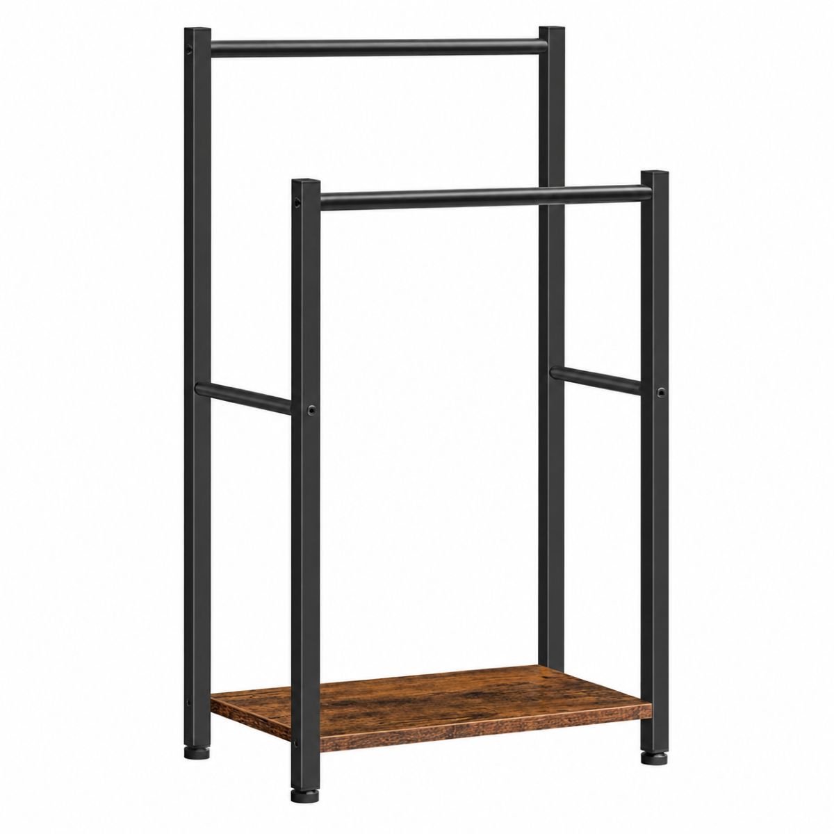 Ceruzo Handdoekenrek Vrijstaand – 2 Handdoekstangen – Metaal-MDF – Badkamerrek – 80 cm