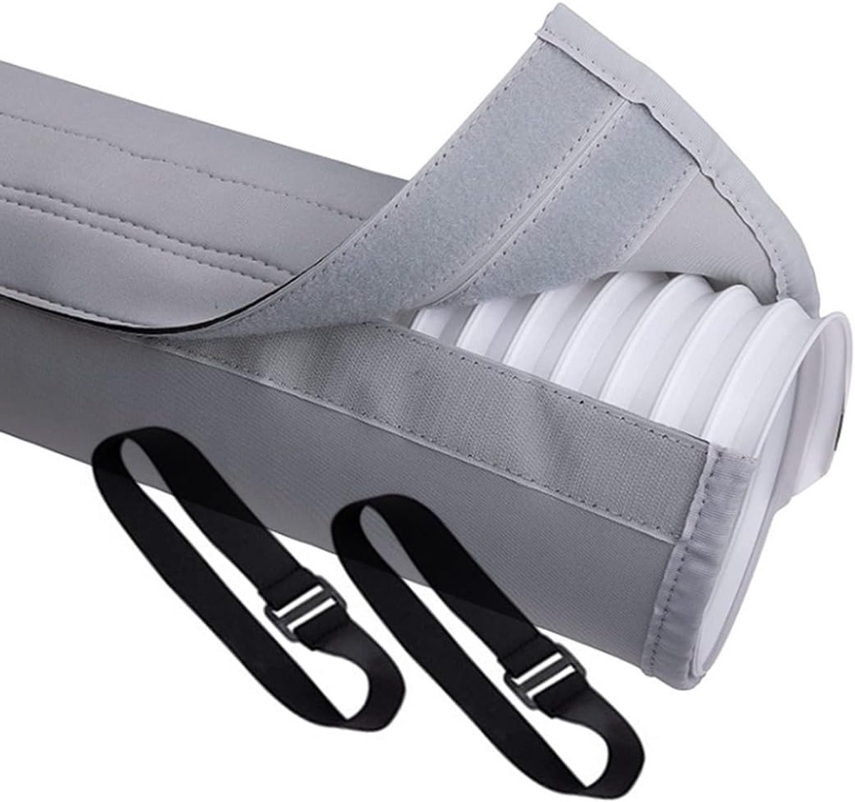 SnelShoppen - Drain Hose 150 x 50 cm voor Portable Air Conditioner - Universele Isolatie voor 5 en 5.9 Inch Afvoerpijpen - Met 4 Verstelbare Gespen -