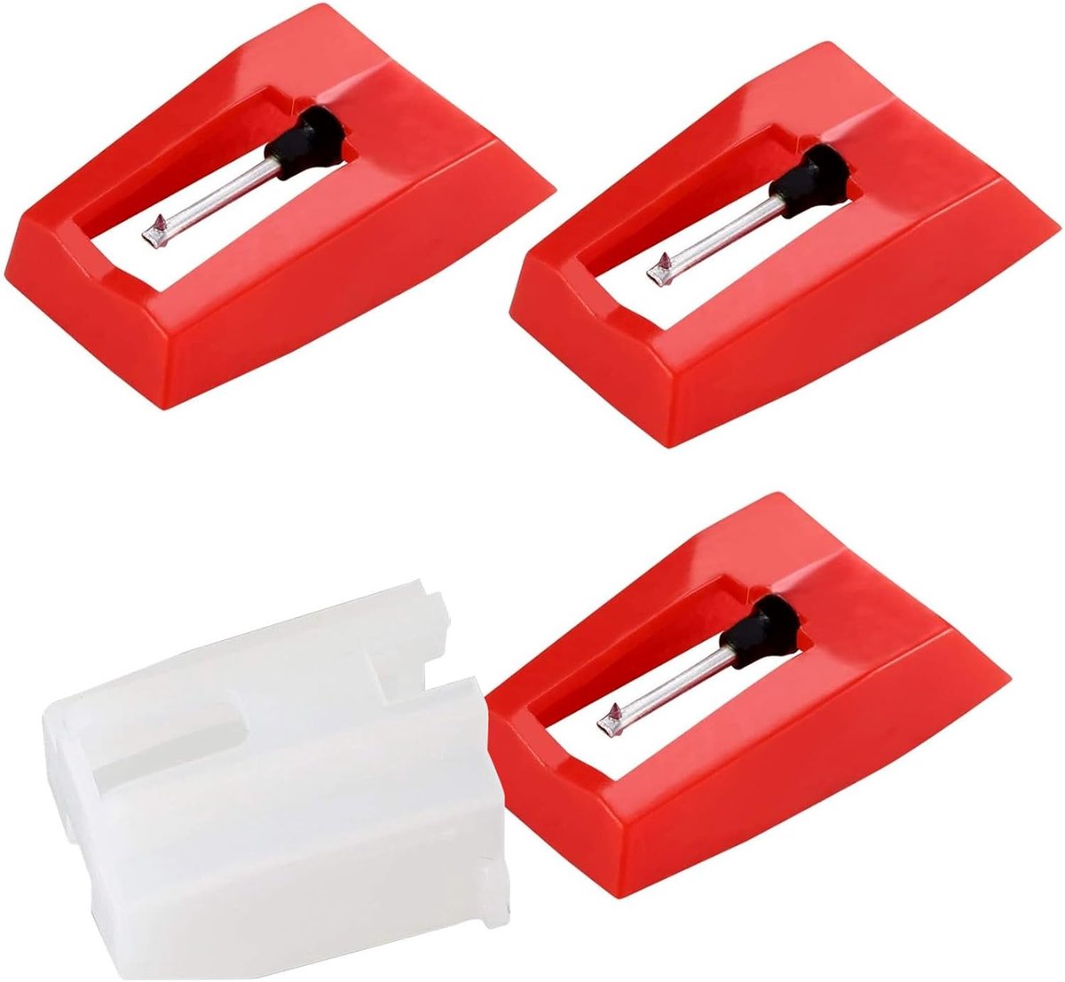 SnelShoppen - 3 Stuks Naalden voor Platenspeler - Diamantnaalden voor Platenspeler en Phonograaf - Universele Compatibiliteit en Bescherming