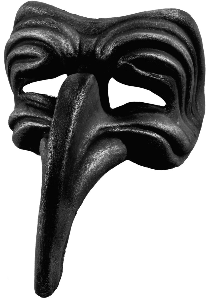 Turchetto Zwart - Venetiaans Masker