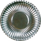 Metallic zilveren bordjes 23 cm