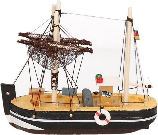 vloeistof Continent Festival Decoratie vissersboot zwart 14 cm | bol.com