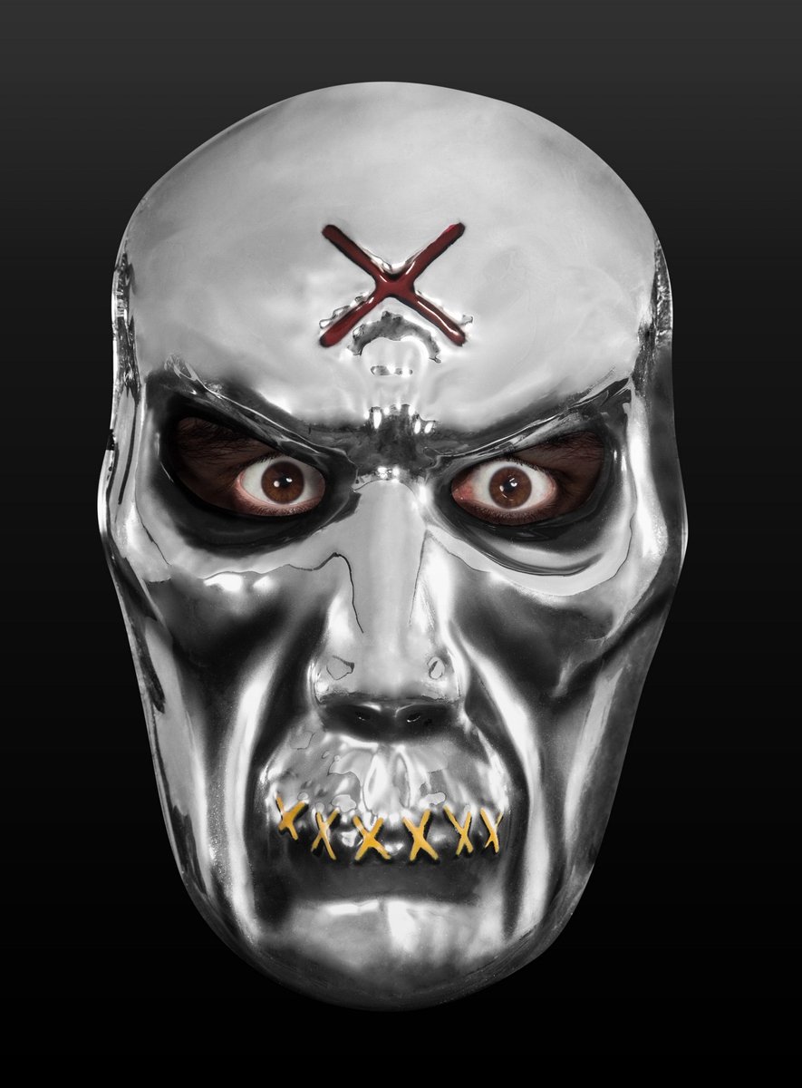 Zombie Masker Zilver