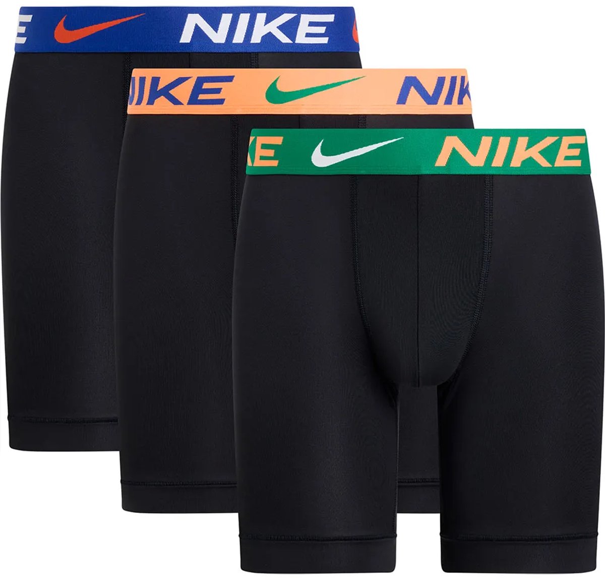 Nike Dri-fit Essential Brief Long Boxers 3 Eenheden Zwart L Man