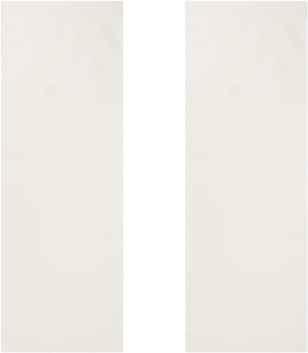 SnelShoppen - Vervangdoek Strandstoel - 2x Canvas Tarpaulin 120x43 cm - Opvouwbaar Wit - Voor Zonnebaden, Tuin, Strand en Ontspanning