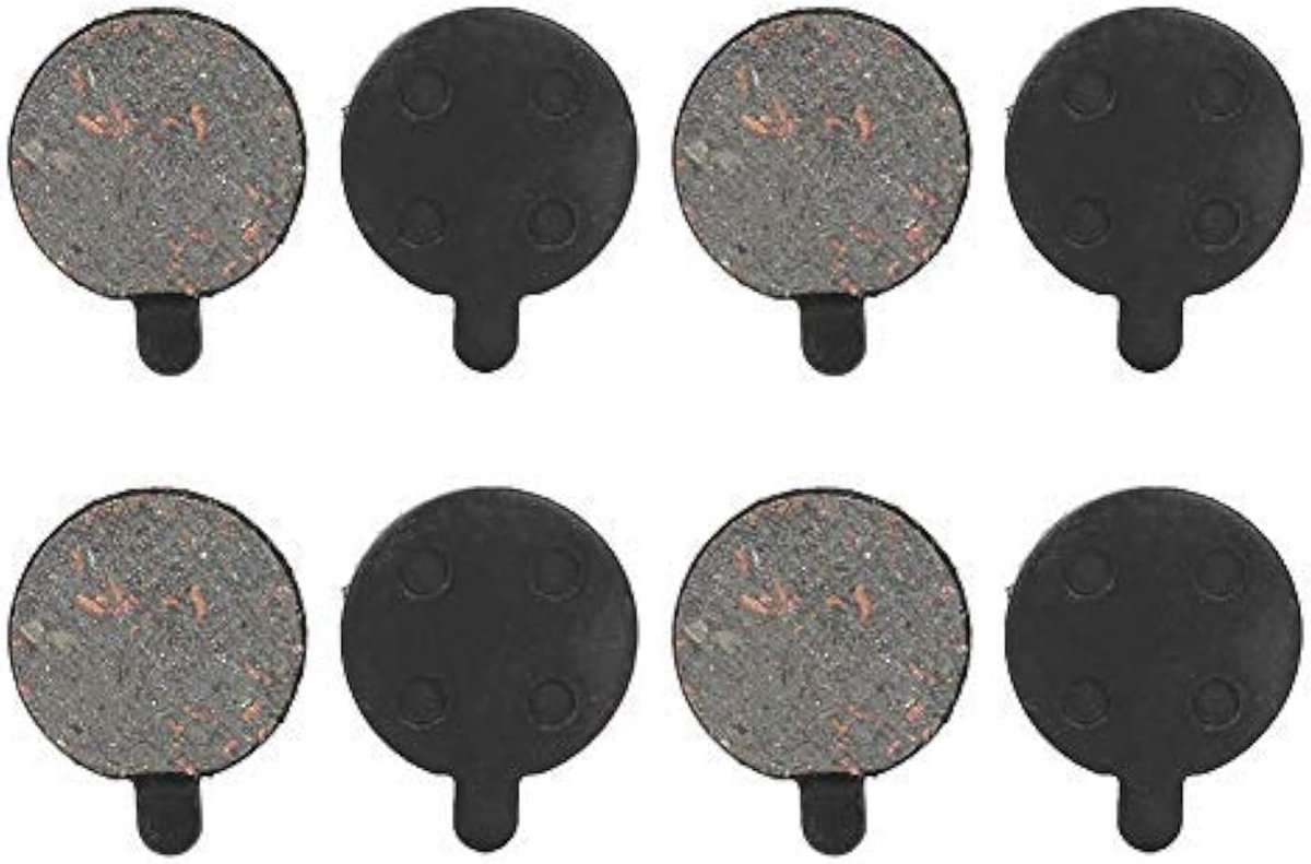 SnelShoppen - Elektrische Scooter Remblokken - 4 Paar Rode Koper Semi-Metalen Remschijf Pads - Laag Geluid, Slijtvast, Voor 10" E-Scooter