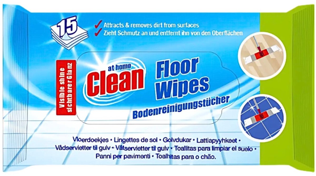 At Home Reinigingsdoekjes Vloer - 3 x 15 stuks - Voordeelverpakking