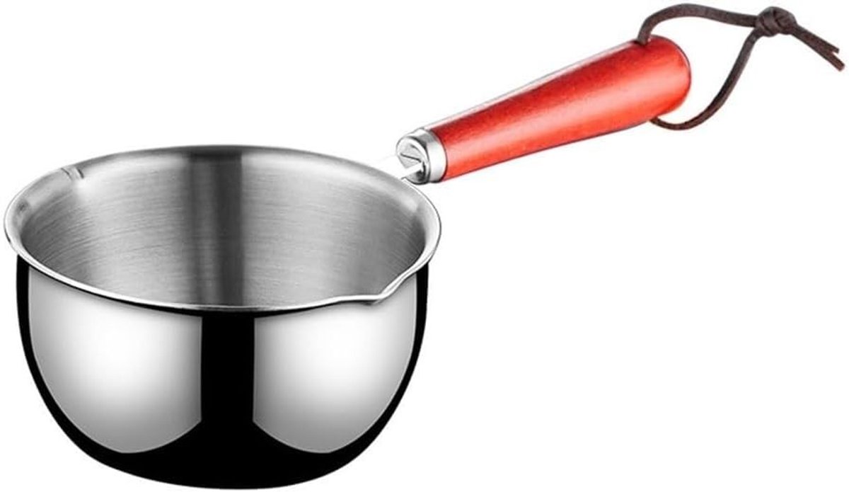 Roestvrijstalen Melkpan en Boterwarmer voor het Smelten van Boter, Olie en Saus - 300ml Kookpan met Handvat en Serveerschalen