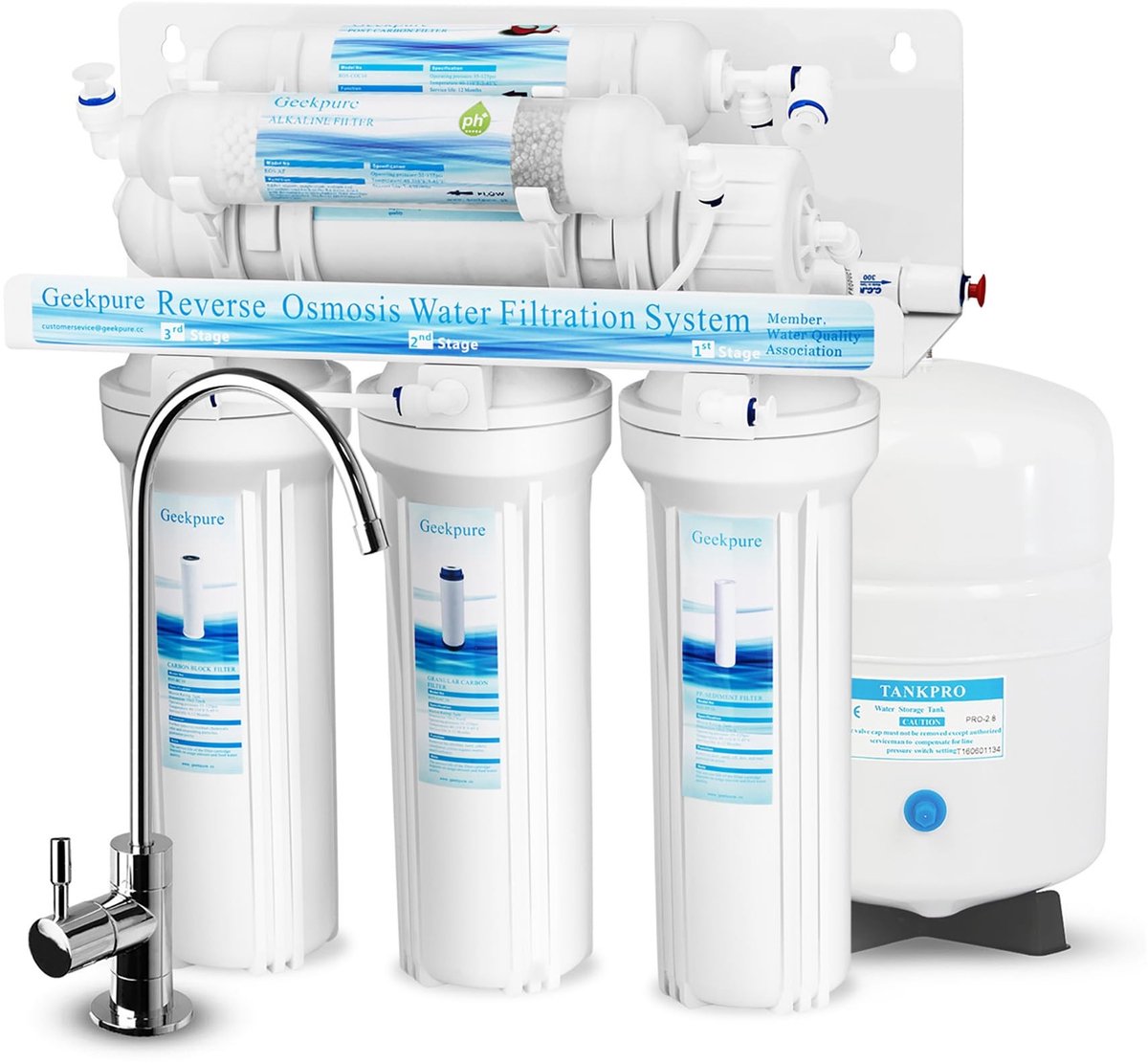 6-Stage Omgekeerde Osmose Waterfilter - Alkalische Waterzuivering