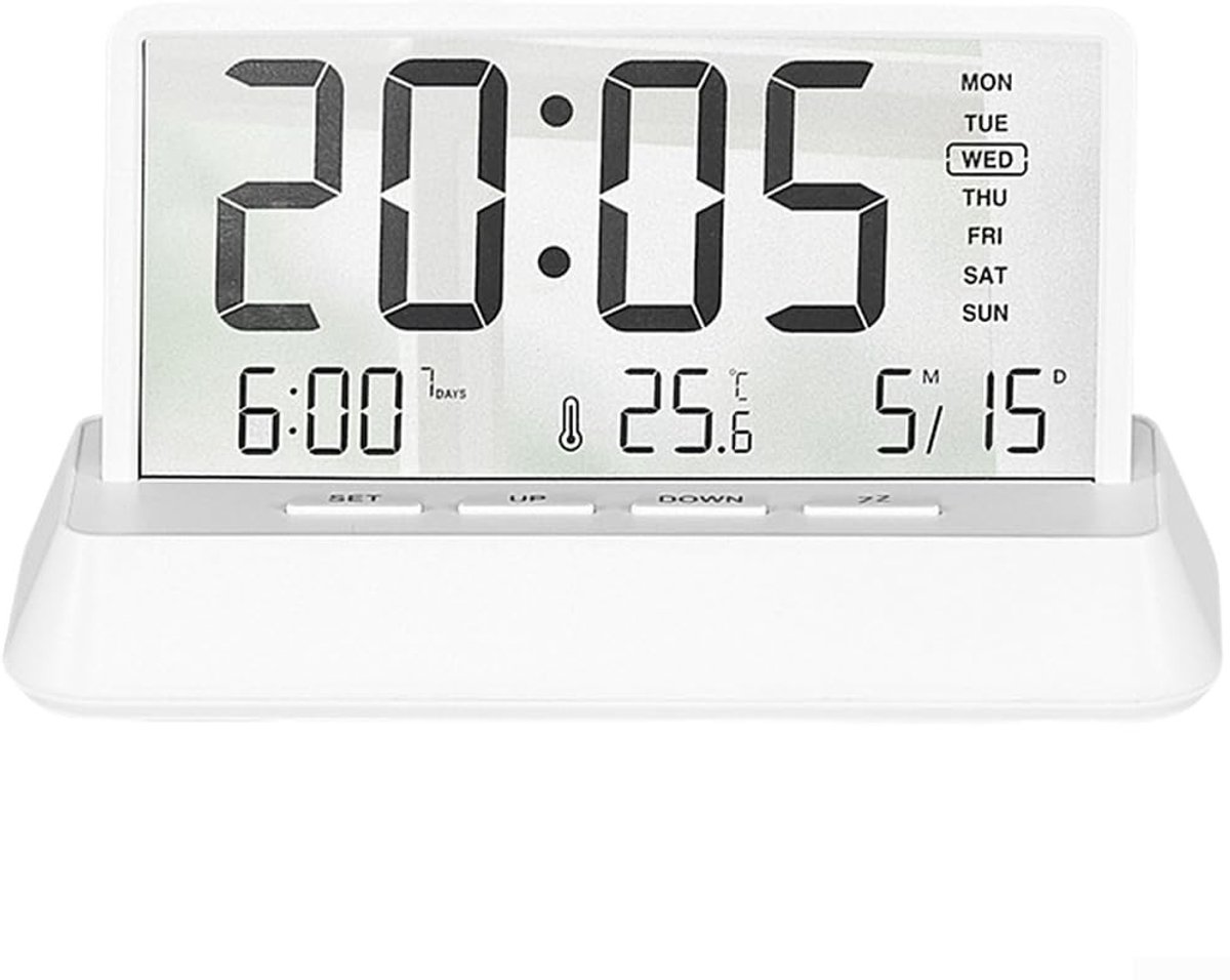Digitale Wekker - Transparant LCD met Datum en Temperatuur