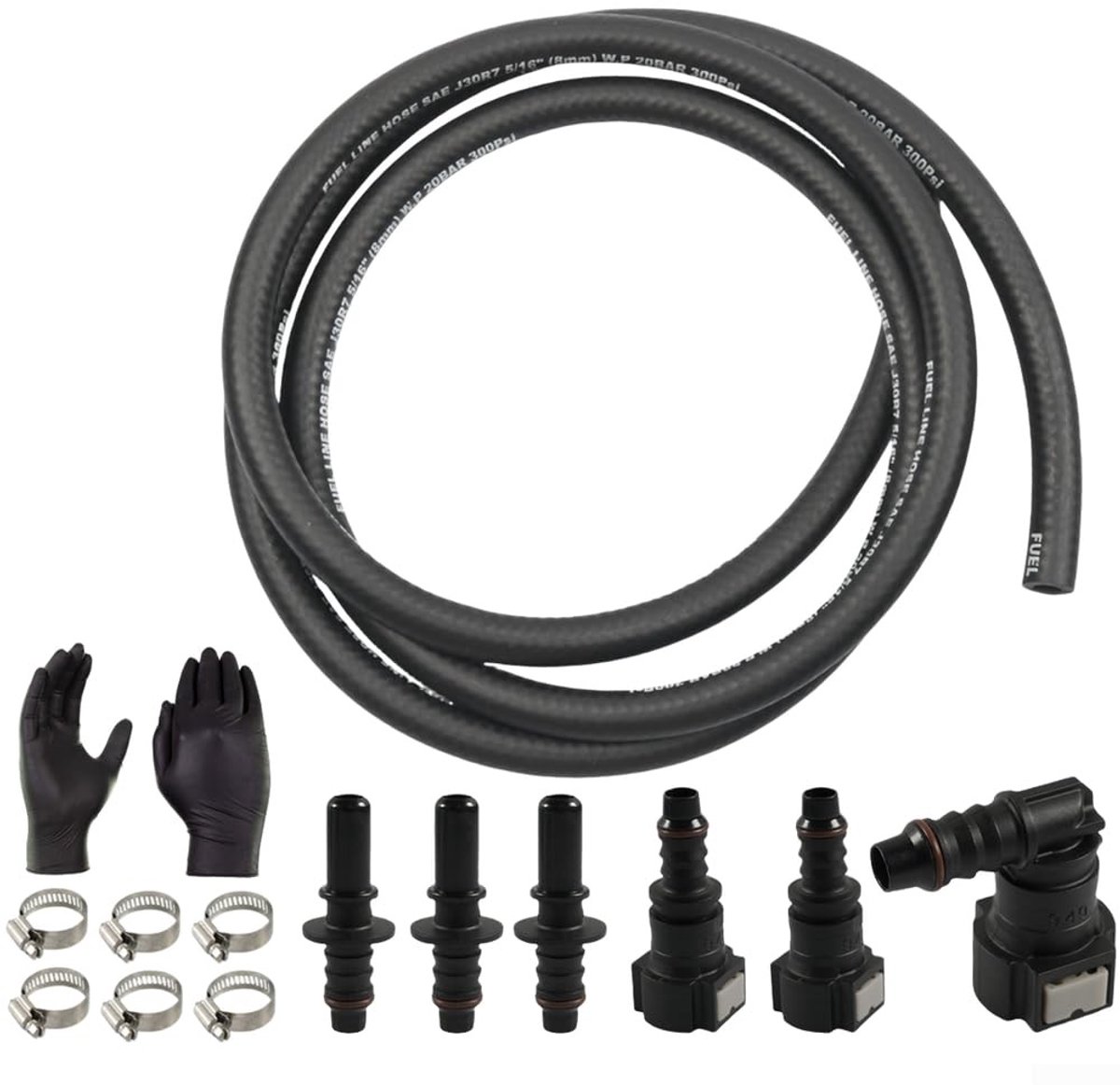 Nylon Brandstofleiding Quick Connect Kit - 14 delig
