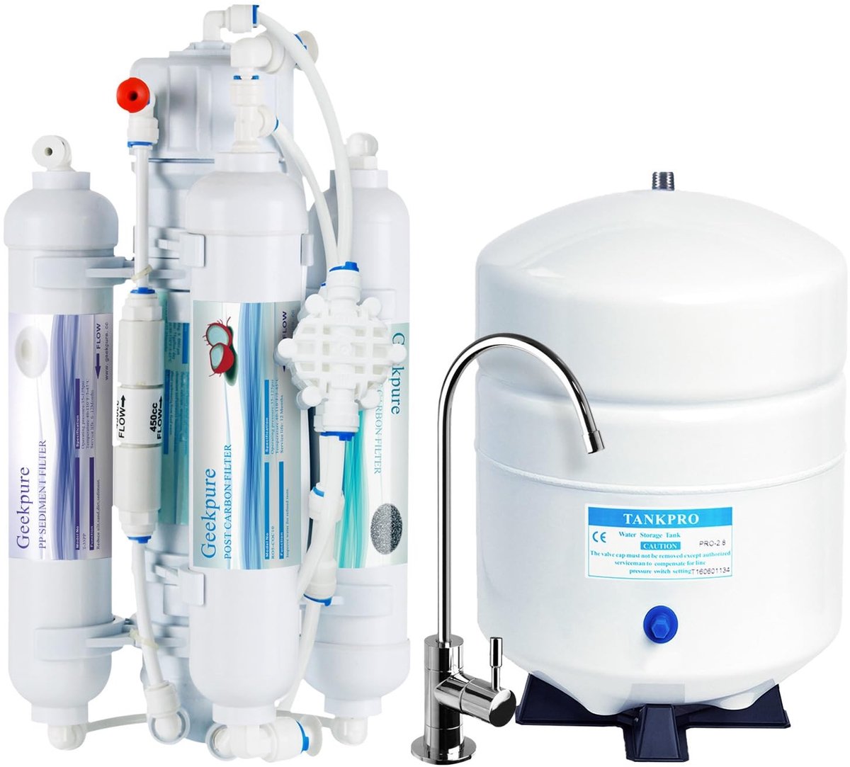 Omgekeerde Osmose Waterfilter Systeem - 100 GPD Met 4 Filters