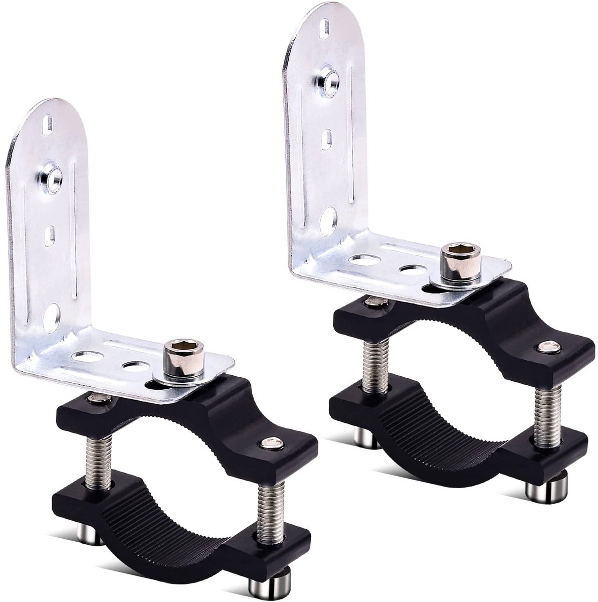 L-vormige Beugels voor Motor Spotlight - Zwart Aluminium