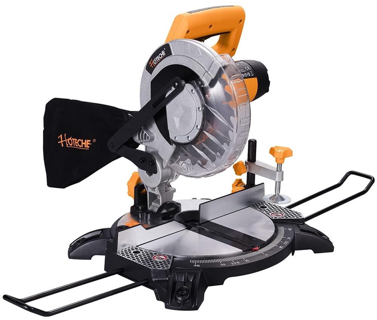 Verstek- en Afkortzaag - 210 mm, 1400 W, Geel