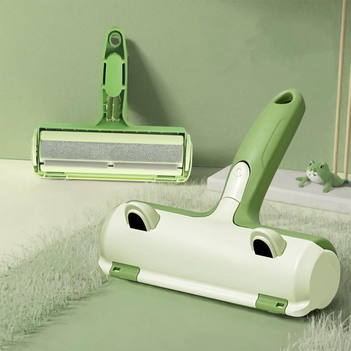 Lint Roller voor huisdierharen - Herbruikbaar en handmatig - Groen