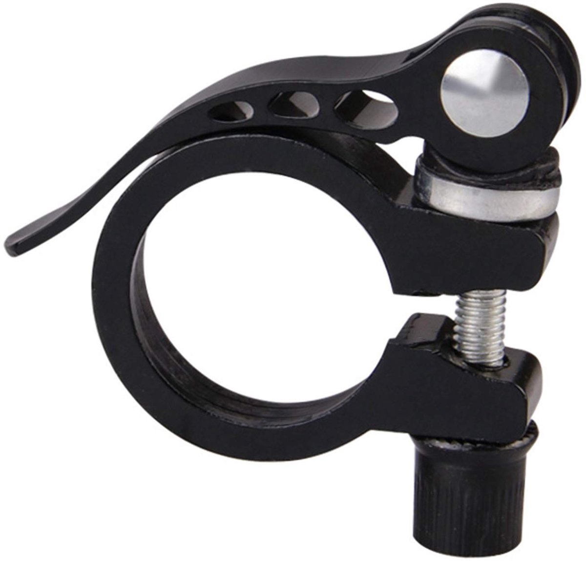 Fiets Zadelpen Klem - Aluminium, 31.8 mm, Zwart