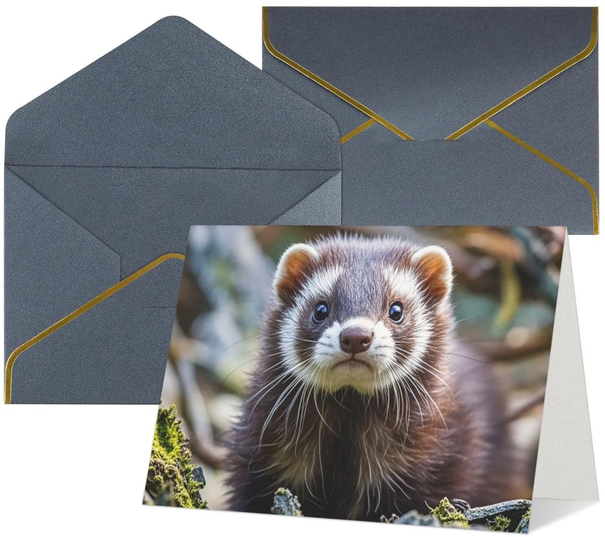 Verjaardagskaart met Envelop - Harige Fret