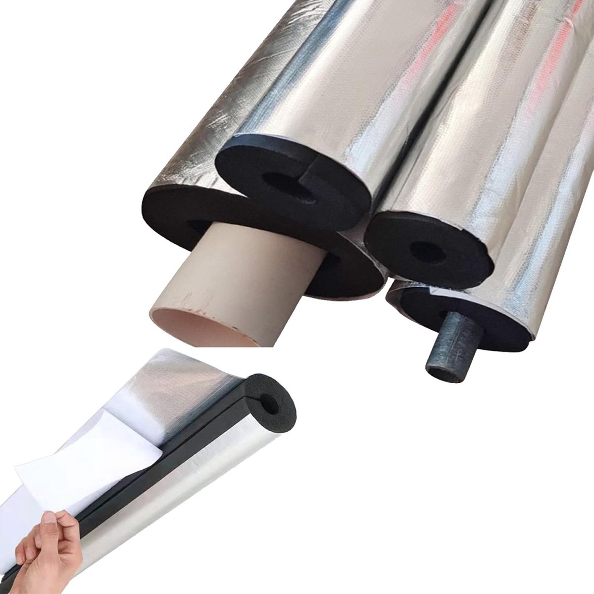 Aluminiumfolie Rubberschuim Buisisolatie - Voor Thermische Isolatie