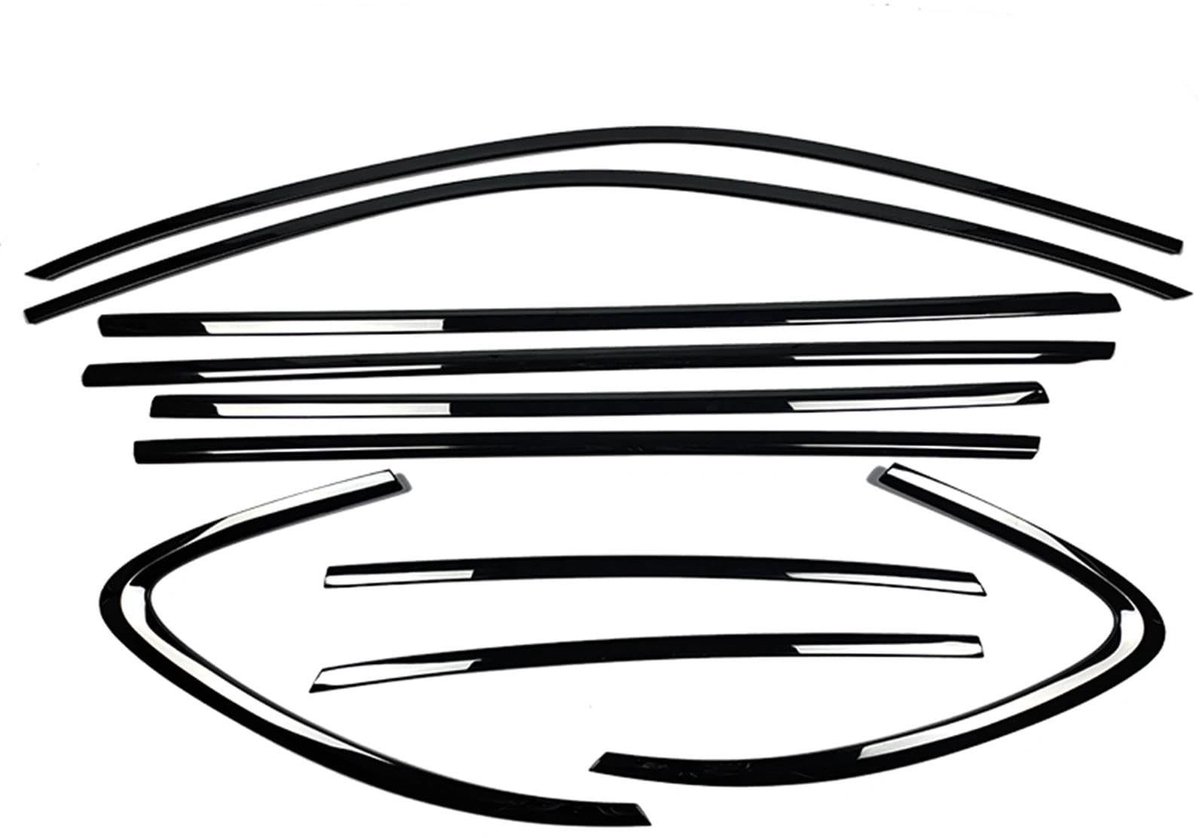 Tochtstrip voor autodeur - Glanzend zwart voor Porsche Macan 2014-2025