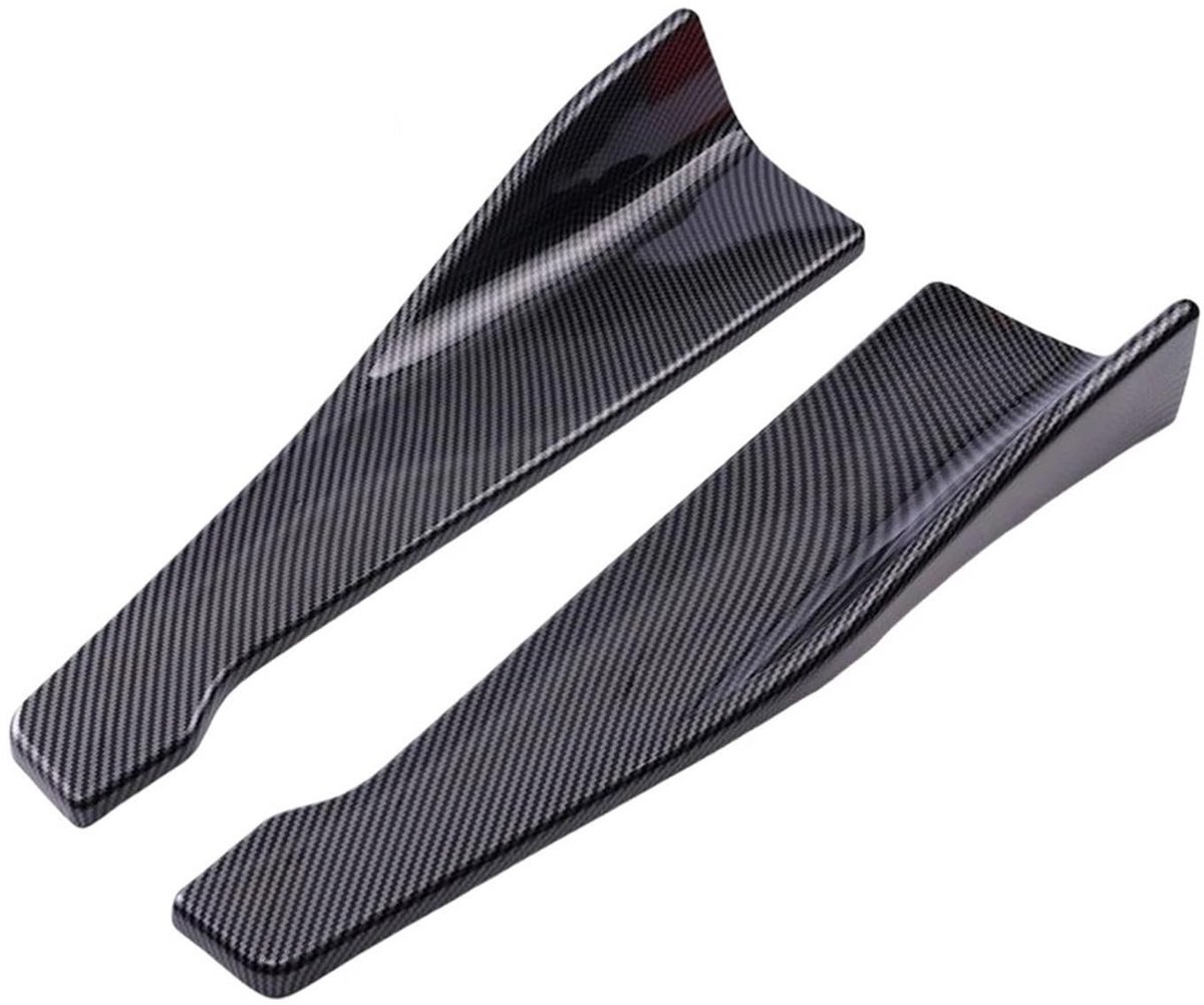 Universele Winglets Zijskirt Verlenging - Glanzend Zwart/Koolstofvezel
