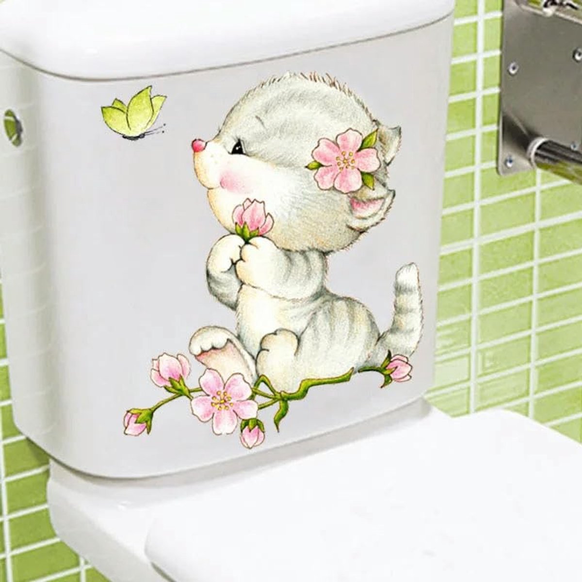Muurstickers met katten - Decoratie voor badkamer en woonkamer