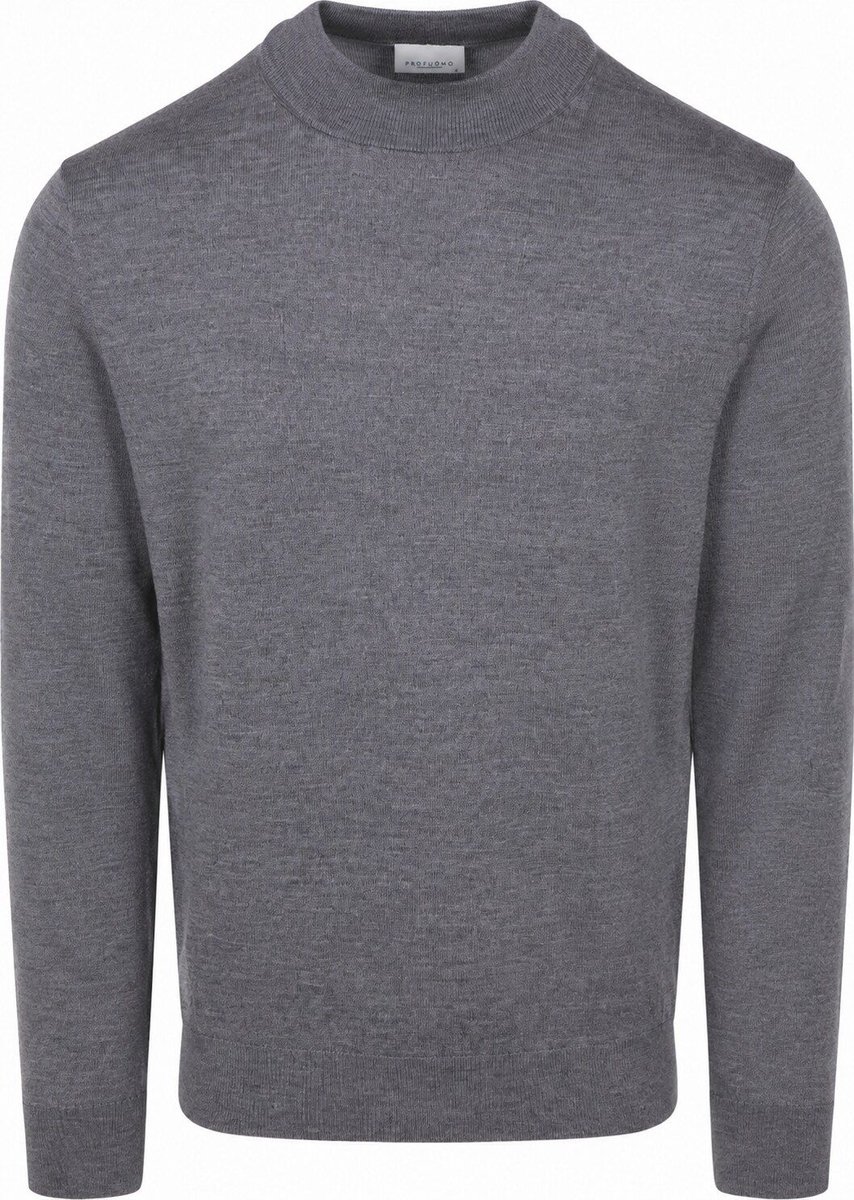Profuomo Turtleneck Trui Merinowol Grijs - Maat M - Heren - Pullover