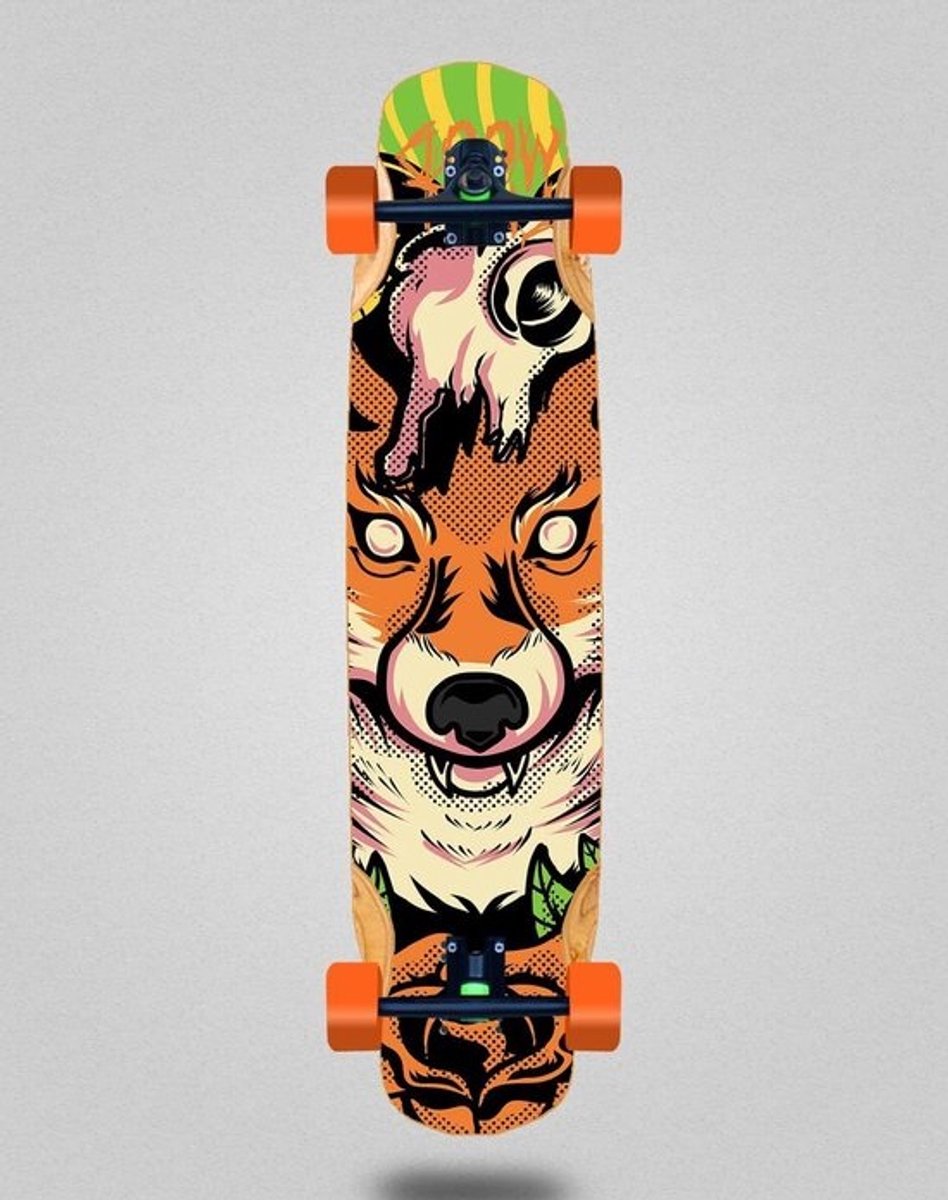 Longboard Skateboard - Compleet Board - Cruisen Over Straat - Mix Bamboe Constructie - 38 x 845 Inch - Natuurlijk Hout