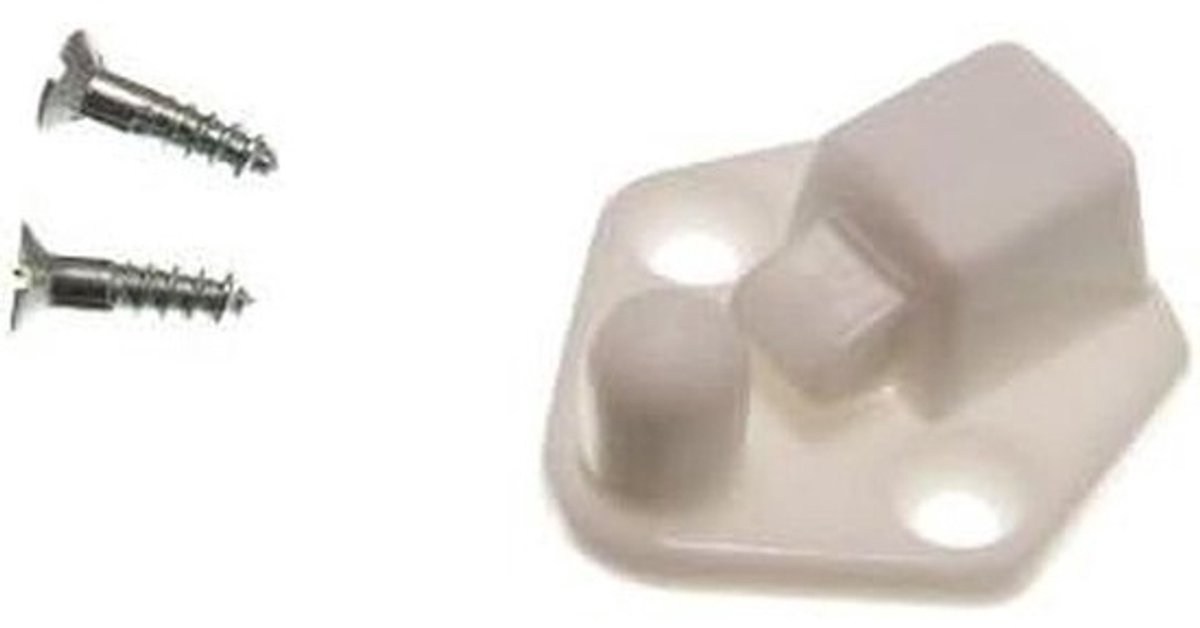 Peglock Caravan Latch - Vangslot Kastdeur - Kastdeur Sluiten - Kunststof Nylon - 24 stuks - Wit