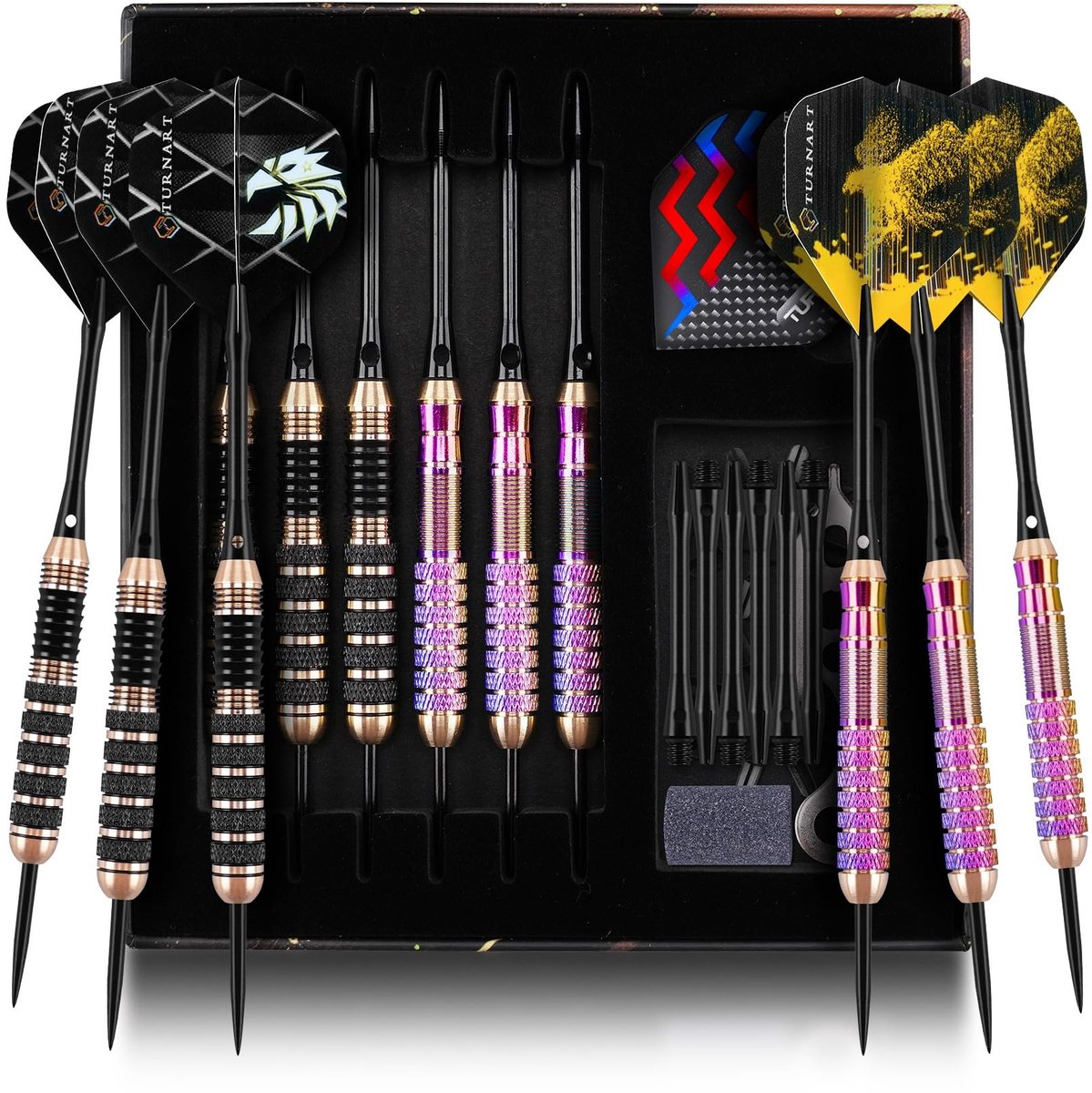 Darts Set - Professionele Messing Dartpijlen 6 stuks - Inclusief Stylish Case