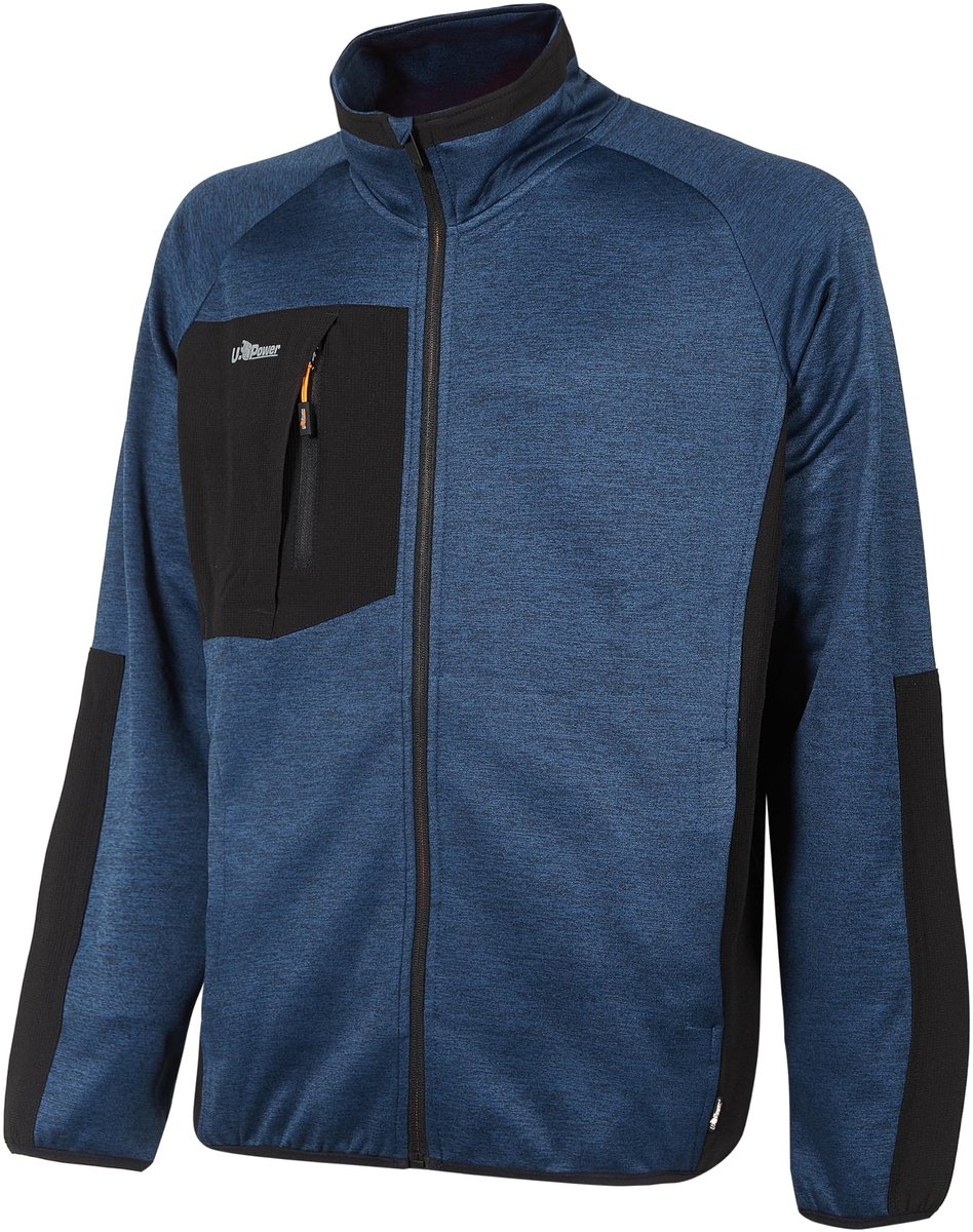 Werkjas met rits - Diep blauw