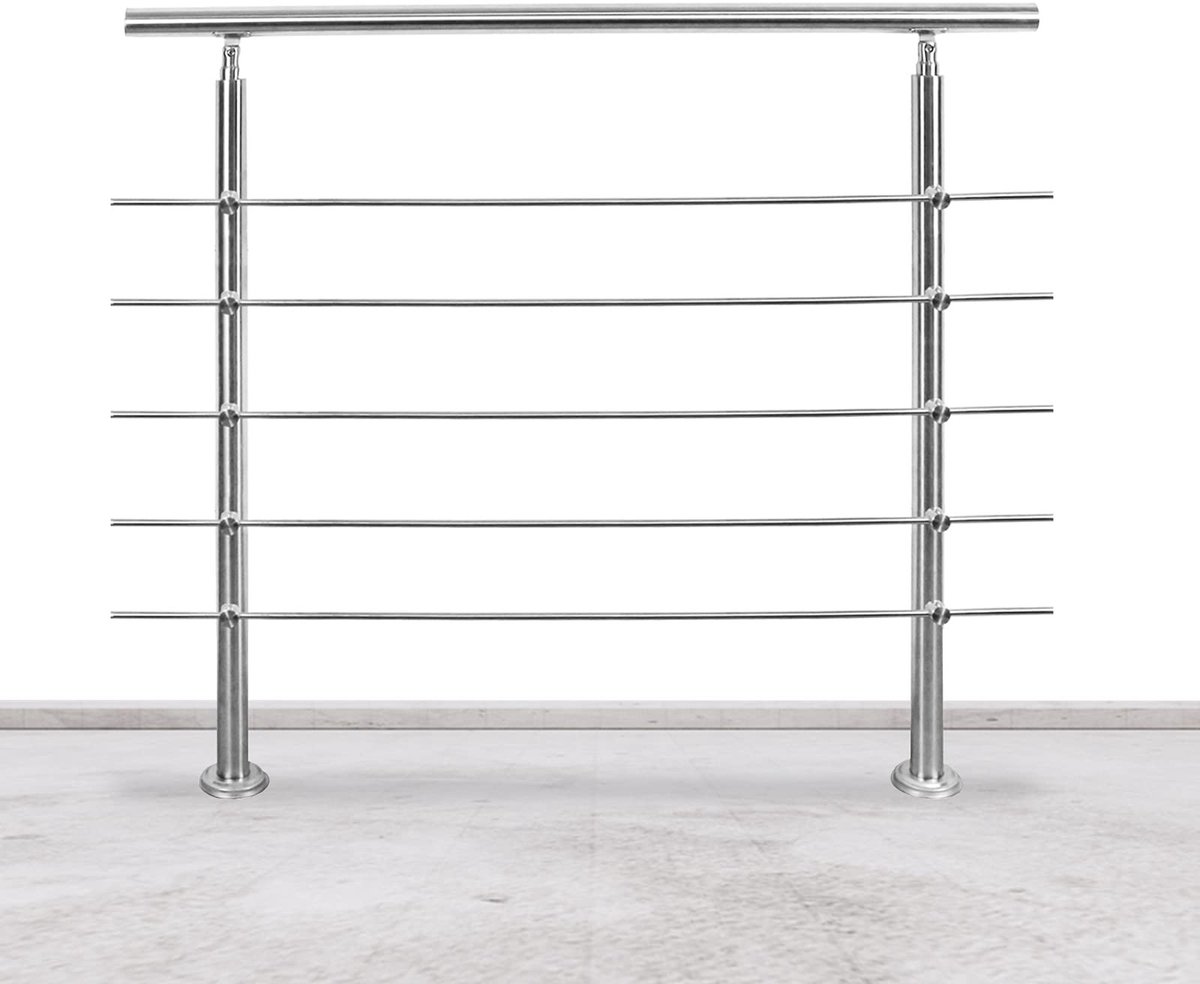 Trapleuning - 180 cm - Met 5 Korte Stangen - Verstelbaar