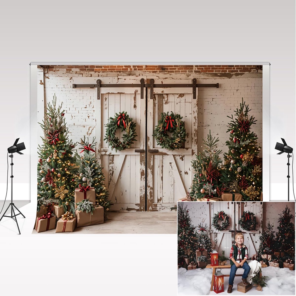 Fotografie Achtergrond - Retro Houten Deur - 3x2m
